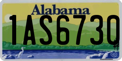 AL license plate 1AS6730