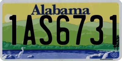 AL license plate 1AS6731