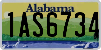 AL license plate 1AS6734