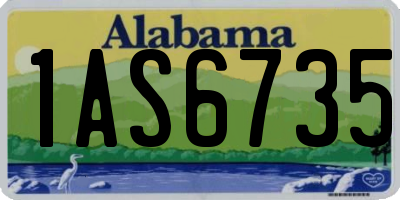 AL license plate 1AS6735
