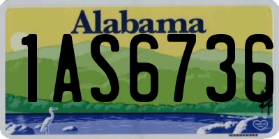 AL license plate 1AS6736