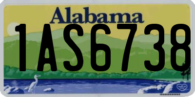 AL license plate 1AS6738