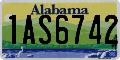 AL license plate 1AS6742