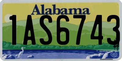 AL license plate 1AS6743