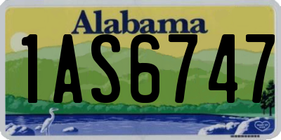 AL license plate 1AS6747