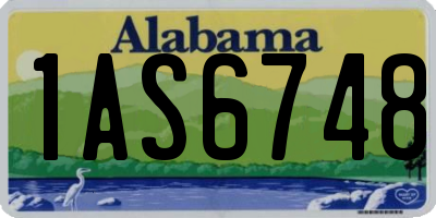 AL license plate 1AS6748