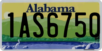 AL license plate 1AS6750