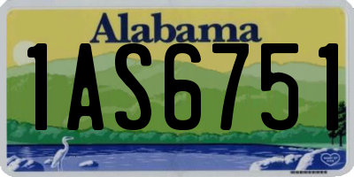 AL license plate 1AS6751
