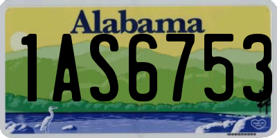 AL license plate 1AS6753