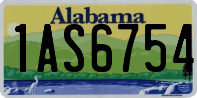 AL license plate 1AS6754