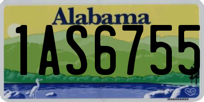 AL license plate 1AS6755