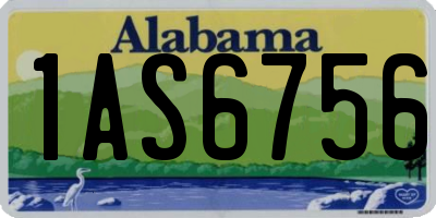 AL license plate 1AS6756