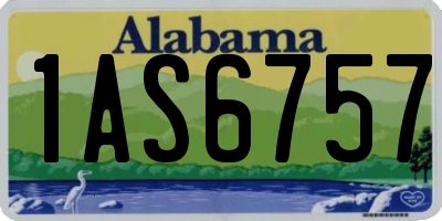 AL license plate 1AS6757