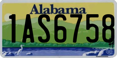 AL license plate 1AS6758