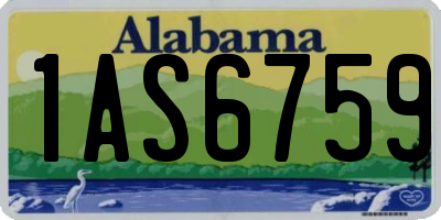 AL license plate 1AS6759