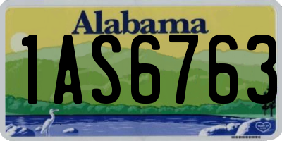 AL license plate 1AS6763
