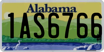 AL license plate 1AS6766