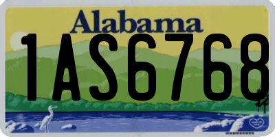 AL license plate 1AS6768