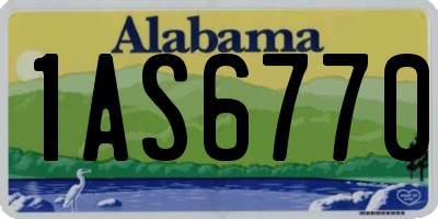 AL license plate 1AS6770
