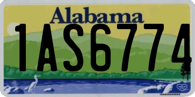 AL license plate 1AS6774