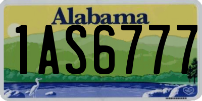 AL license plate 1AS6777
