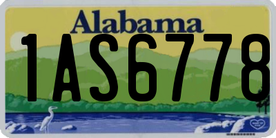 AL license plate 1AS6778