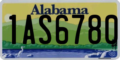 AL license plate 1AS6780