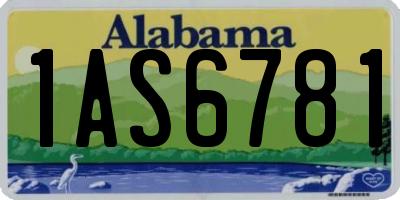 AL license plate 1AS6781