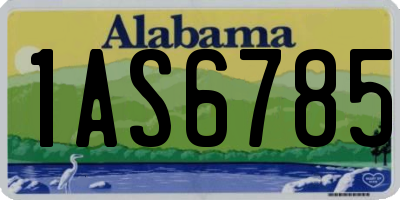 AL license plate 1AS6785