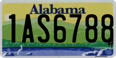 AL license plate 1AS6788