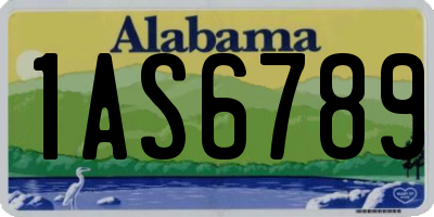 AL license plate 1AS6789