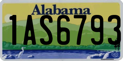 AL license plate 1AS6793