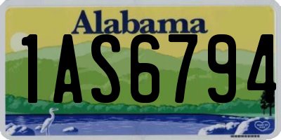 AL license plate 1AS6794