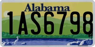 AL license plate 1AS6798