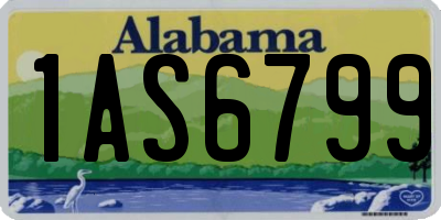 AL license plate 1AS6799