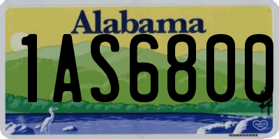 AL license plate 1AS6800