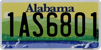 AL license plate 1AS6801