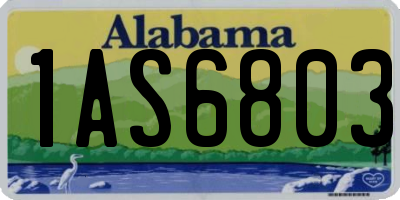 AL license plate 1AS6803