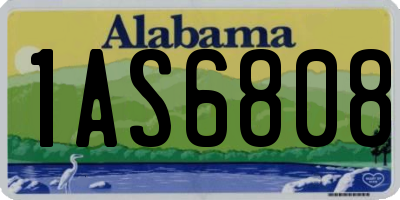 AL license plate 1AS6808