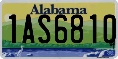 AL license plate 1AS6810