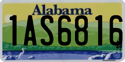 AL license plate 1AS6816