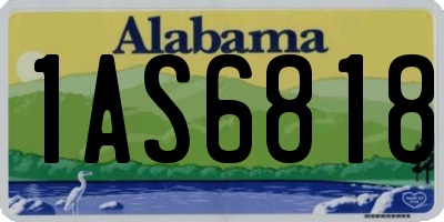 AL license plate 1AS6818