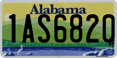 AL license plate 1AS6820