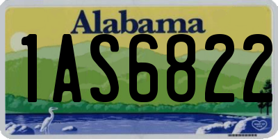 AL license plate 1AS6822