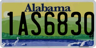 AL license plate 1AS6830