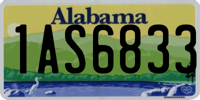 AL license plate 1AS6833