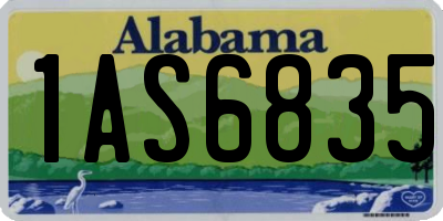 AL license plate 1AS6835