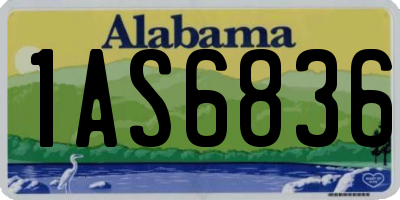 AL license plate 1AS6836