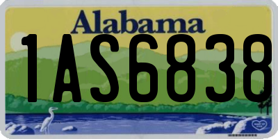 AL license plate 1AS6838