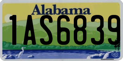 AL license plate 1AS6839